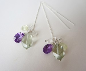 Image of Green Amethys earrings
