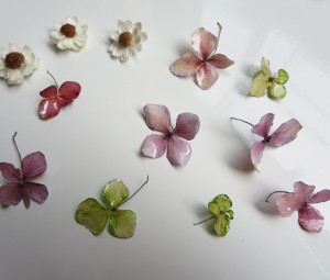 Resin- They are all natural flowers