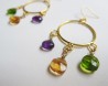 Three stone earrings with K14Goldfilled 3