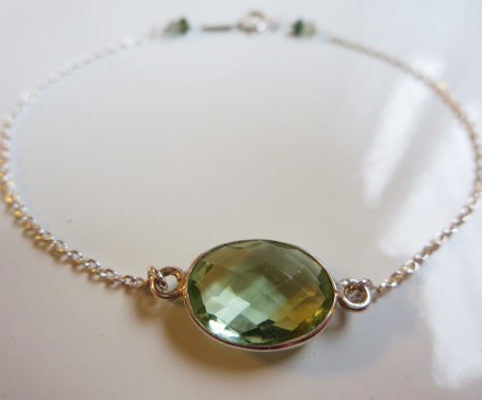 Green Amethyst Bracelet – Silver 925 1