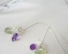 Green Amethyst and Prehnite earrings with 925 Silver 2