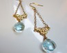 Blue Topaz Earrings with K14Gold Filled 4