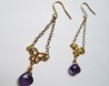 Amethyst EARRINGS WITH K14GOLD FILLED 1