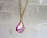 Pink Topaz necklace WITH K14 GOLD FILLED 4