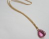 Pink Topaz necklace WITH K14 GOLD FILLED 1
