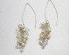 Crystal&Fresh water pearl earrings with Silver925 1