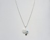 Rainbow moonstone & Sky blue topaz necklace with Sterling silver 1