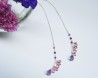 Pink topaz & Amethyst earrings with sterling silver 4