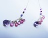 Pink topaz & Amethyst earrings with sterling silver 3
