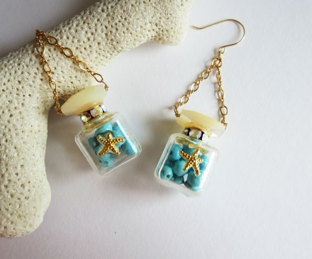 Perfume earrings with turquoise 1