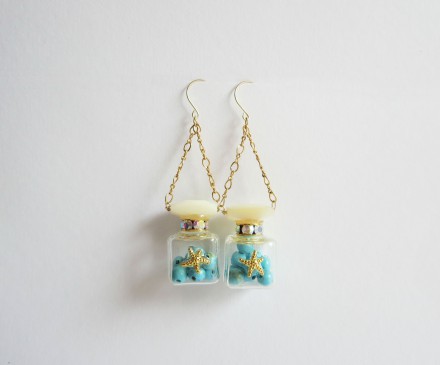 Perfume earrings with turquoise 3