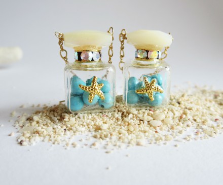 Perfume earrings with turquoise 2
