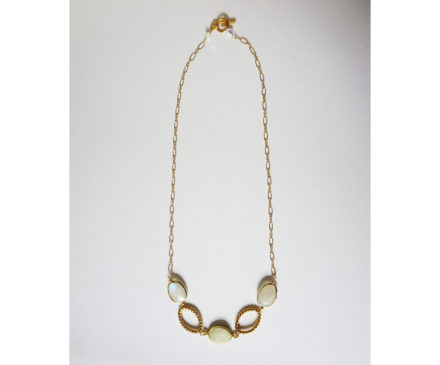 K14 Gold filled Druzy & Blue moonstone necklace 2