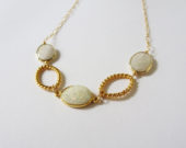 Bluemoonstone and druzy necklace