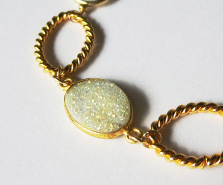 K14 Gold filled Druzy & Blue moonstone necklace 3