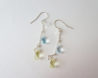 SV925 Sky blue topaz & Lemon quartz earrings 1