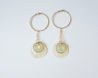 4ways Shell & topaz gold filled earrings 4