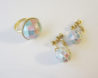 Pink and blue shell earrings 3