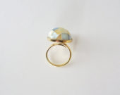 yellow and blue shell ring