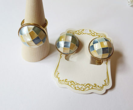 YELLOW & BLUE SHELL RING 3